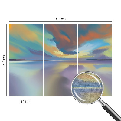 Självhäftande fototapet Regnbågssolnedgång