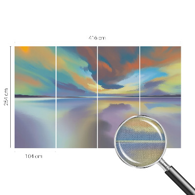 Självhäftande fototapet Regnbågssolnedgång