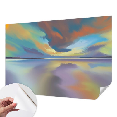 Självhäftande fototapet Regnbågssolnedgång