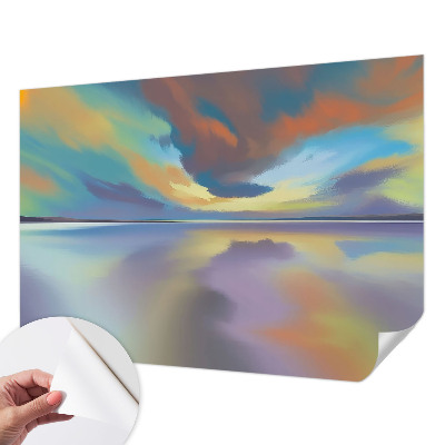 Självhäftande fototapet Regnbågssolnedgång