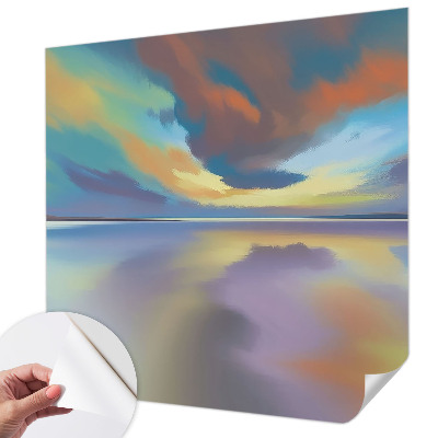 Självhäftande fototapet Regnbågssolnedgång