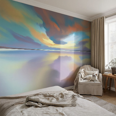 Självhäftande fototapet Regnbågssolnedgång