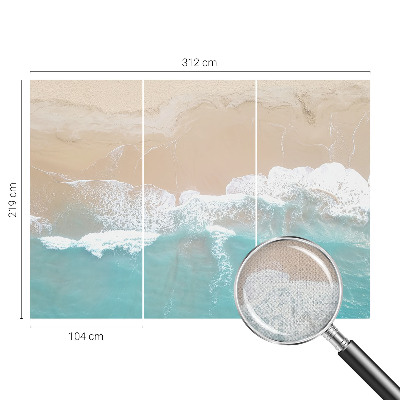 3D fototapet Rytande vågor