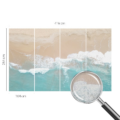 3D fototapet Rytande vågor