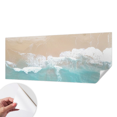 3D fototapet med motiv av rytande vågor