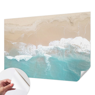 3D fototapet med motiv av rytande vågor