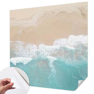 3D fototapet med motiv av rytande vågor