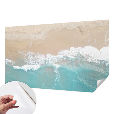3D fototapet med motiv av rytande vågor