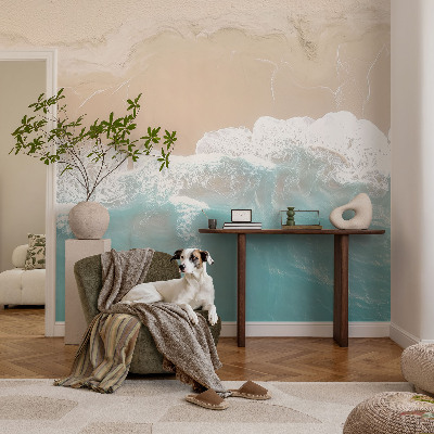 3D fototapet Rytande vågor