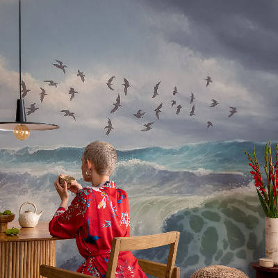 Fototapet för barn med motiv av havsvågor