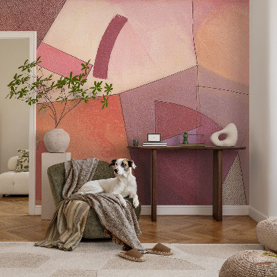 Självhäftande fotovägg med färgglada former