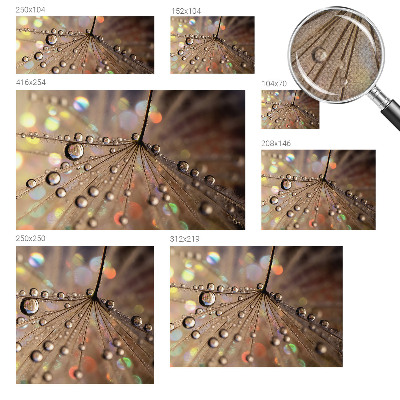 Peel and stick fototapet med motiv av pärldroppar