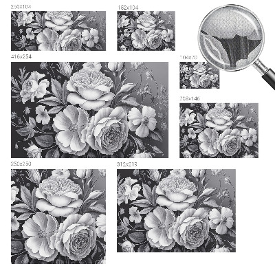 Fototapet för barn Grå blommor