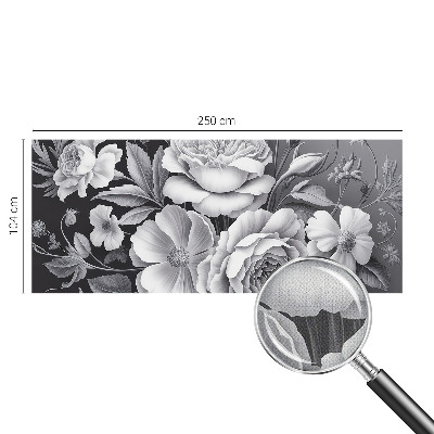 Fototapet för barn med grå blommor