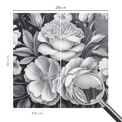 Fototapet för barn med grå blommor