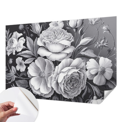 Fototapet för barn Grå blommor
