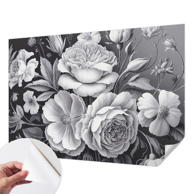 Fototapet för barn Grå blommor