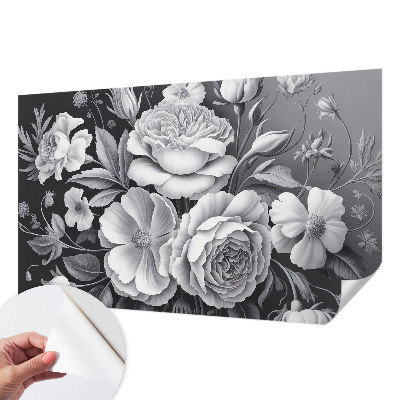 Fototapet för barn Grå blommor