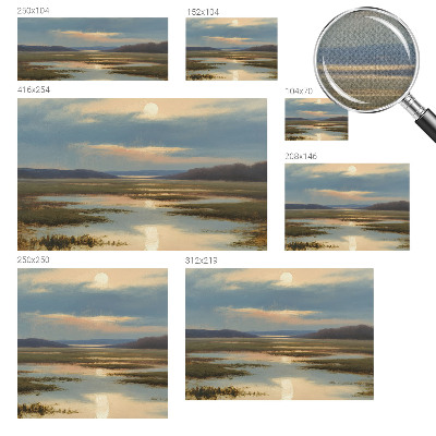 3D fototapet med ett atmosfäriskt landskap