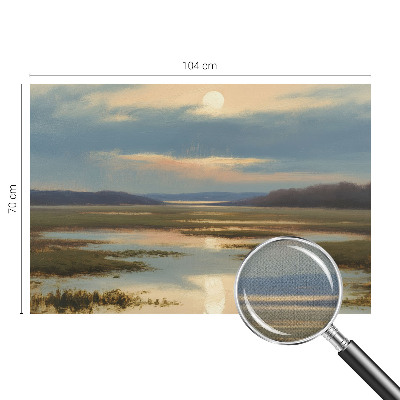 3D fototapet med ett atmosfäriskt landskap