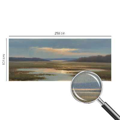 3D fototapet med ett atmosfäriskt landskap