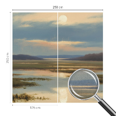 3D fototapet med ett atmosfäriskt landskap