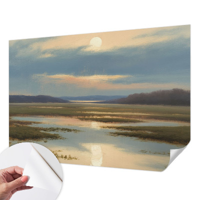 3D fototapet med ett atmosfäriskt landskap