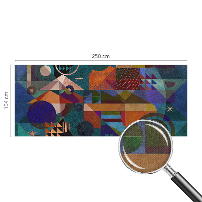 Självhäftande fototapet med geometriskt konstmotiv