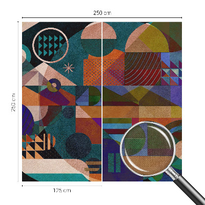 Självhäftande fototapet med geometriskt konstmotiv