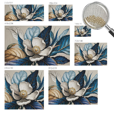 3D fototapet med elegant blomsterdesign