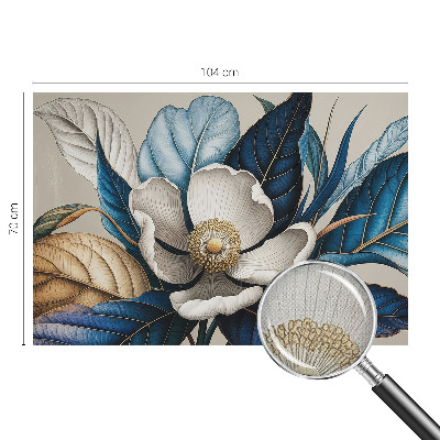 3D fototapet med elegant blomsterdesign