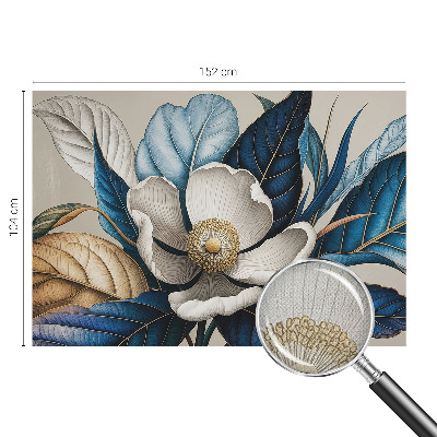 3D fototapet med elegant blomsterdesign