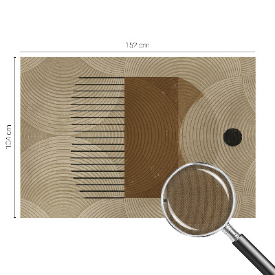 Fototapet barnrum med geometriskt mönster i dämpade färger som skapar harmoni