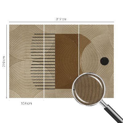 Fototapet barnrum med geometriskt mönster i dämpade färger som skapar harmoni