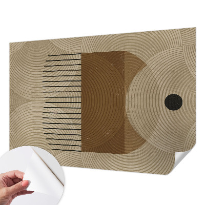 Fototapet barnrum med geometriskt mönster i dämpade färger som skapar harmoni