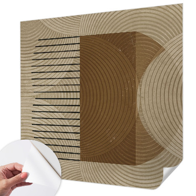 Fototapet barnrum med geometriskt mönster i dämpade färger som skapar harmoni