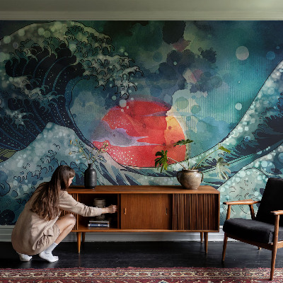 Självhäftande fototapet med motiv av det oceaniska östra havet
