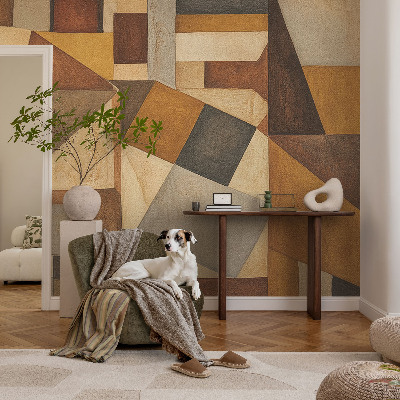 Peel and stick fototapet med geometrisk abstraktion