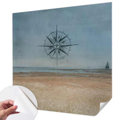 3D fototapet med motiv av nautiska äventyr