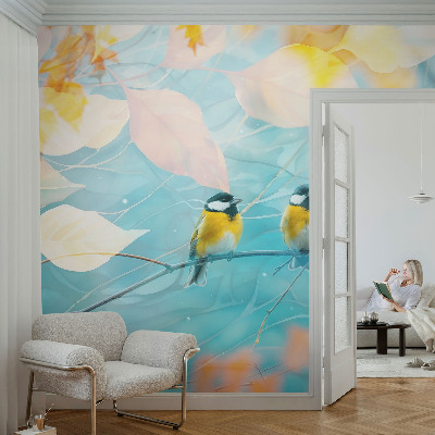 Fototapet barnrum Vårfåglar