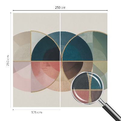 Fototapet för barn med geometriskt mönster för en stilren barnrumsinredning