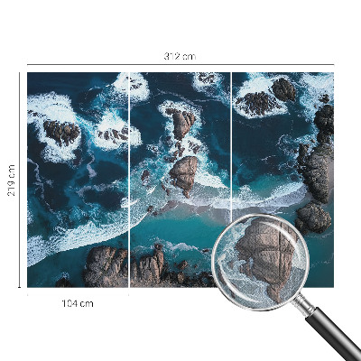 3D fototapet Havsvågor