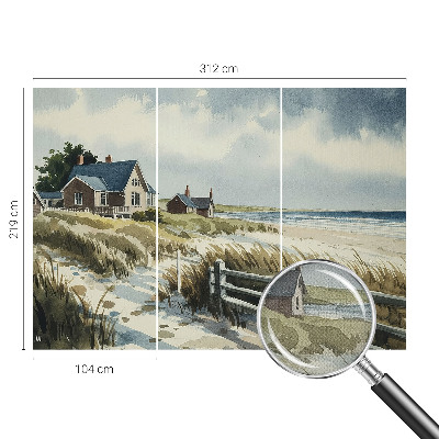 Självhäftande fotovägg med motiv av stranddyner