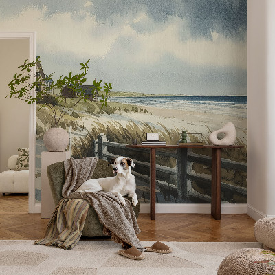 Självhäftande fotovägg med motiv av stranddyner
