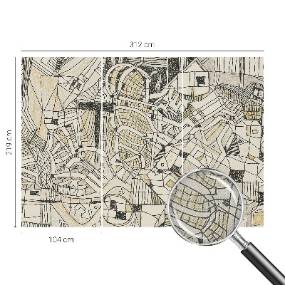 Självhäftande fotovägg Geometrisk abstraktion