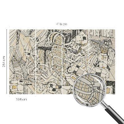 Självhäftande fotovägg Geometrisk abstraktion