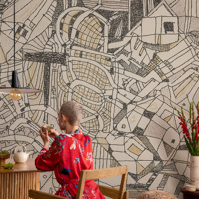 Självhäftande fotovägg Geometrisk abstraktion