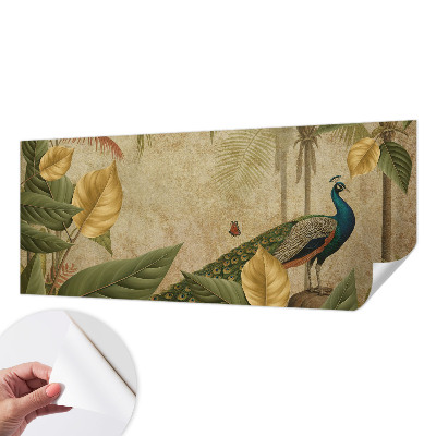 3D fototapet med motiv av en exotisk fågel