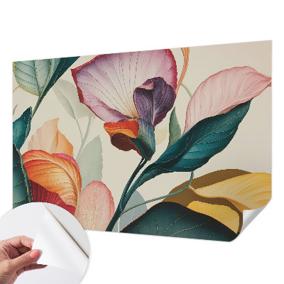 Fototapet för barn Färgglada blommor