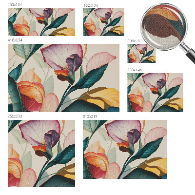 Fototapet för barn Färgglada blommor